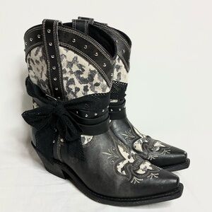 Rockin Country Leather Bohemian Cowboy Boots